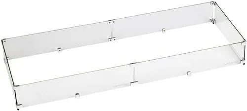 Vista 22 de American Fireglass Protector de llama de vidrio templado para sartenes rectangulares de 18 x 6 pulgadas Protector contra viento para exteriores