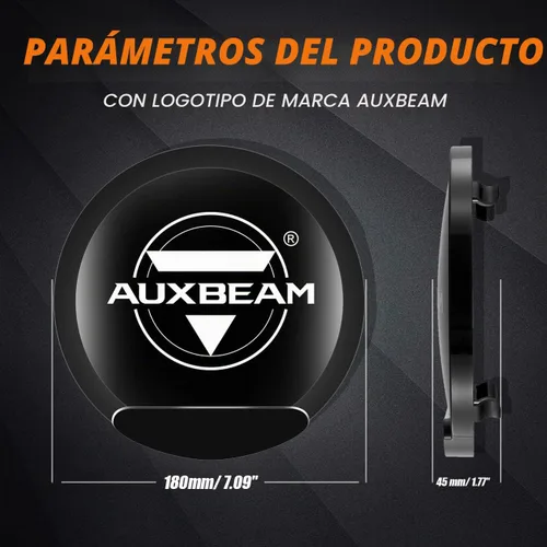 Vista 3 de Auxbeam Cubiertas protectoras negras de 7 pulgadas, protector de luz redondo para todo terreno, cumple con Street Road, tapa de lente de 7 pulgadas