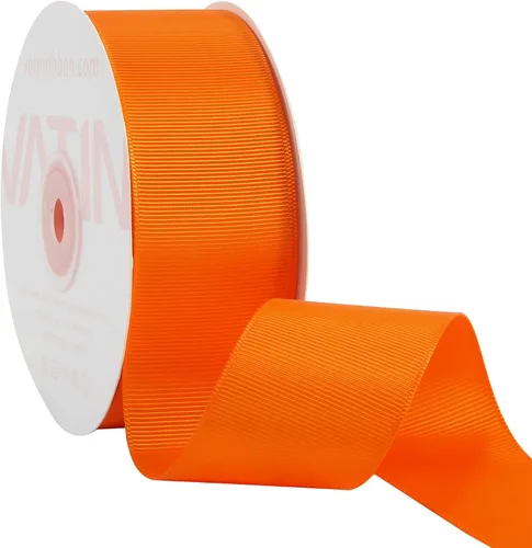 Vista 127 de VATIN Cinta de Grogrén Negra, 1-1/2" x 50 Yardas Continuas, Cinta de Grogrén de Poliéster Negra, Usar para Lazos de Bricolaje, Accesorios