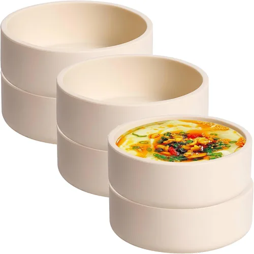 Vista 13 de Sartén para huevos con tapa, paquete de 3 moldes cuadrados de silicona para huevos, recipiente cuadrado antiadherente de 3 pulgadas para huevos
