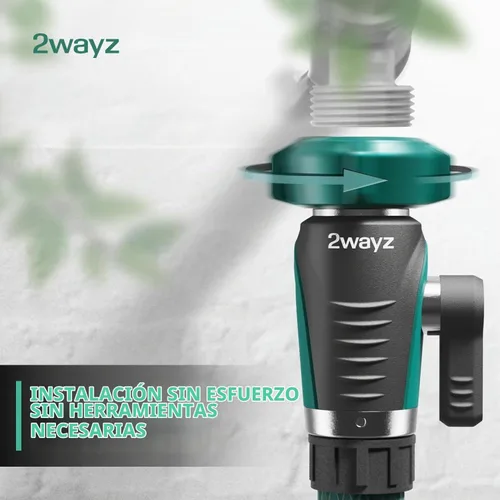 Vista 6 de 2WAYZ Válvula de Cierre de Manguera de Jardín de 0° - Conector de Manguera de Servicio Pesado con Entrada y Salida de 3/4" - Adaptador de Agua