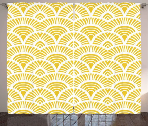 Vista 14 de Lunarable Cortinas con estampado de madera, tablones rústicos desgastados a la antigua, cabaña de verano, playa, temática costera, sala de estar