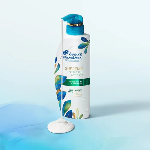 Vista 5 de Head & Shoulders Supreme Sulfate Free Nourish & Smooth Shampoo 11.8oz