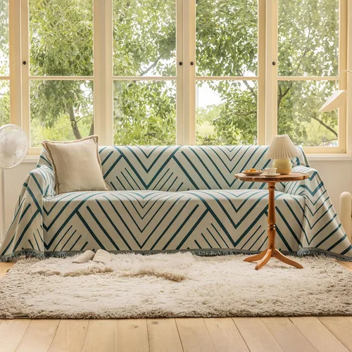 Vista 60 de VClife Funda para silla con acento azteca bohemio de 59 x 71 pulgadas, funda reversible y lavable de felpilla para sillón, color marrón castaño