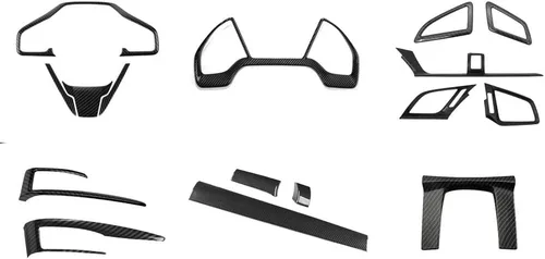 Vista 10 de Para Honda 10th Civic 2016 ~ 2021, juego completo de paneles de instrumentos para interiores de automóvil, panel de instrumentos decorativo, consola