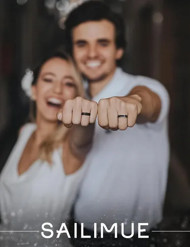 Vista 8 de sailimue Anillos giratorios de acero inoxidable para hombres