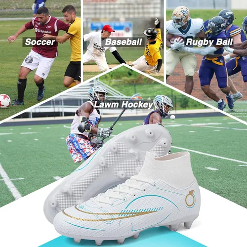 Vista 6 de GRESKY Zapatos de fútbol para hombre y mujer, zapatos de fútbol para niño grande AGTF