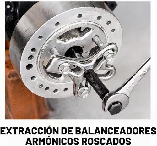 Vista 5 de Powerbuilt Kit de herramientas de equilibrador armónico e instalador de poleas, 33 piezas, polea de cigüeñal, quitar e instalar, estuche