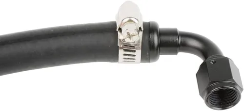 Vista 5 de YSIL 10AN de hembra a 5/8" Manguera estriada 45 grados giratoria de aluminio con bloqueo de empuje, conector de extremo de manguera para línea