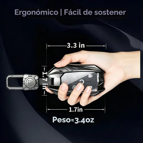 Vista 6 de Protector de llavero, llavero, accesorios para GMC, Yukon, Sierra, Chevy Silverado 1500 2500/3500HD (3/4/5/6 botones)