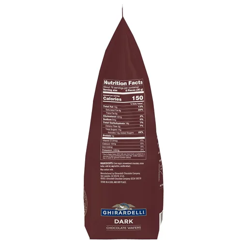 Vista 2 de Ghirardelli Chocolate Company - Obleas de chocolate oscuro, bolsa de 5 libras (paquete de 1)