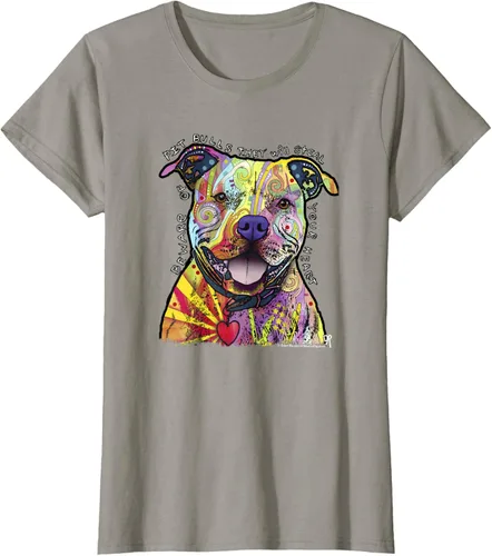 Vista 66 de Beware Of Pit Bulls, Dean Russo Pitbull Original - Camiseta para amantes de los perros, Negro