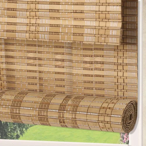 Vista 2 de LETAU - Cortinas de madera para ventanas con cenefa filtran la luz