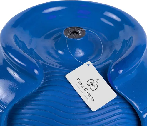 Vista 7 de Pure Garden - Fuente de agua para frascos, para interiores o exteriores, con aspecto de cerámica, función de agua de resina con bomba eléctrica