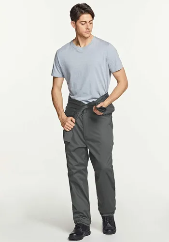 Vista 4 de CQR - Overol para hombre con manga corta, cremallera frontal, múltiples bolsillos, resistente a las manchas y a las arrugas