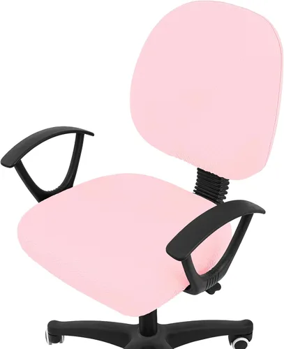 Vista 23 de Smiry Fundas de asiento de silla de computadora de oficina, de jacquard elástico, extraíbles, lavables, antipolvo, protectores de cojín para silla