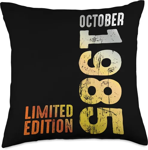 Vista 4 de Since October 1985 Retro 1985 Vintage 1985 October Throw Pillow