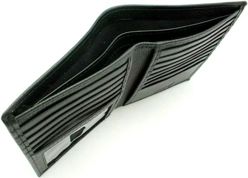 Vista 3 de Billetera delgada con bloqueo RFID para hombre, tarjetero para hombre, cartera delgada con bolsillo frontal para hombre, tarjetero para tarjetas