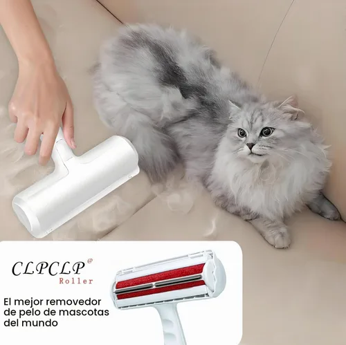 Vista 7 de Herramienta de eliminación de pelo de mascotas con rodillo, rodillo de pelusa reutilizable - Removedor de pelo de gatos y perros para muebles Blanco