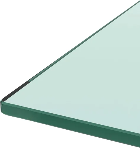 Vista 5 de Mesa de centro moderna de cristal, mesa de centro transparente, mesa de té perfecta para sala de estar, oficina, patas de metal negro, 39.37 x 23.62