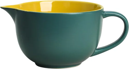 Vista 13 de Gaolinci Tazón de cerámica simple de color sólido para cocina, cuenco grande de 1 cuarto de galón, con boquilla de vertido y mango