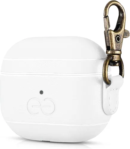 Vista 63 de Dreem Om - Funda para estuche con clip para llavero compatible con AirPods 1 y 2, funda de cuero vegano para Airpods para hombres y mujeres, Negro