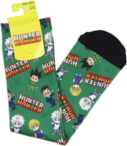 Vista 3 de Bioworld Hunter X Hunter Anime Chibi Characters - Calcetines sublimados para adultos, 1 par, Multi