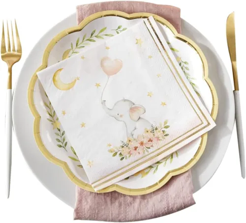 Vista 10 de Kate Aspen Servilletas de papel rústicas bohemias de 2 capas (juego de 30), servilletas decorativas gruesas, perfectas para bodas de otoño, brunch