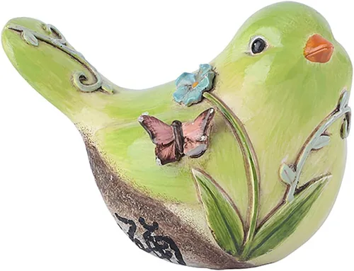 Vista 8 de Estatuas de pájaros de resina, figuras de pájaros pintadas a mano, estatua de pájaro, decoración de estante, escultura de animales divertidos