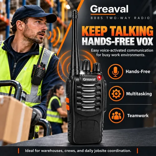 Vista 6 de Walkie Talkies de largo alcance, paquete de 6, recargable de 16 canales
