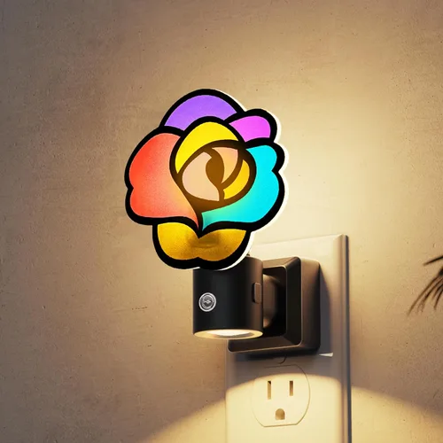 Vista 8 de L LOHAS LED Las luces nocturnas se enchufan a la pared, luz nocturna con Anillo de oro-3CCT