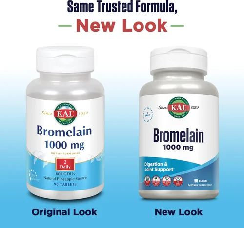 Vista 2 de KAL Tabletas de bromelina, 1000 mg, 90