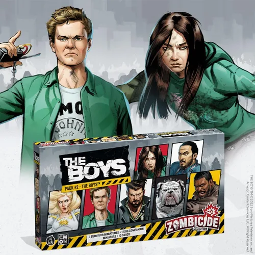 Vista 5 de CMON Zombicide The Boys - Paquete de personajes #2 - Héroes diversos y compañeros únicos! Juego de mesa de estrategia cooperativa para mayores de 14