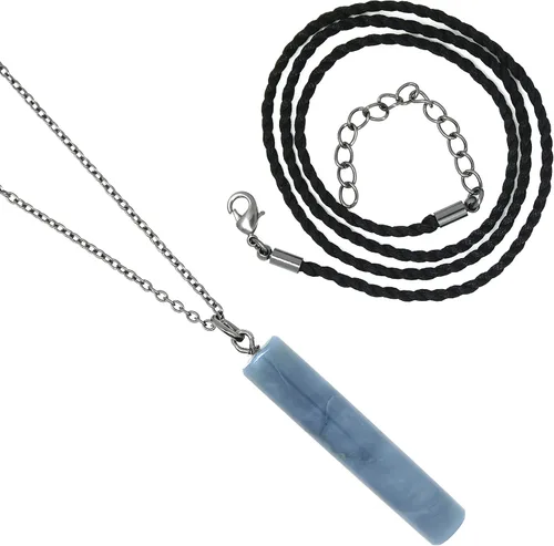 Vista 9 de Gempires - Collar con colgante de corazón natural y barra con cordón adicional, joyería hecha a mano, cadena ajustable de 18 + 2 pulgadas