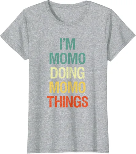 Vista 31 de I'M Momo Doing Momo Things - Camiseta de regalo con nombre personalizado, Negro, S
