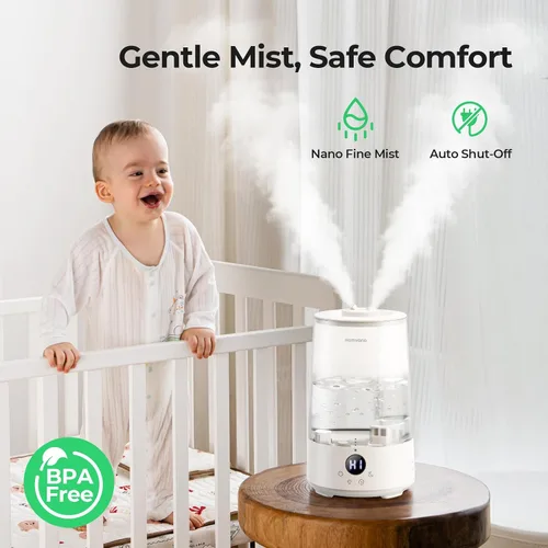 Vista 2 de Homvana Humidificadores de niebla fría de 3.6 L para dormitorio, habitación grande, hogar, casa entera, oficina, sala de estar, llenado superior 34