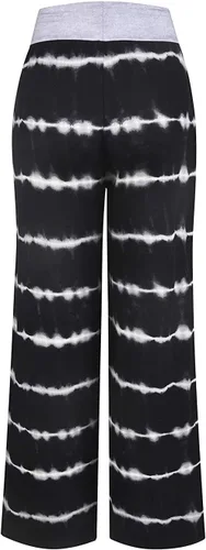 Vista 3 de Pantalones para mujer con estampado floral y cordón elástico, palazzo, pantalones para pijamas