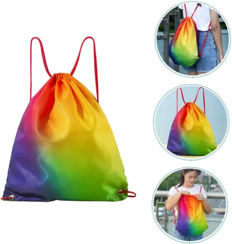Vista 7 de 3 uds. Mochila seca con cordón para niños, mochila deportiva para hombre, Viajera para mujer, bolsa de gimnasio para hombres, bolsa de gimnasio