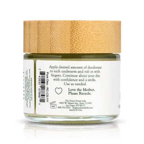 Vista 3 de Desodorante puro y orgánico para mujeres y hombres, desodorante sin aluminio, sin parabenos, vegano, manzanilla romana, salvia clara, ylang ylang