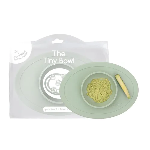 Vista 12 de ezpz Tiny Bowl (Azul) – 6 meses + – Mantel individual de succión 100% silicona + cuenco para bebés – Se adapta a todas las bandejas de silla alta