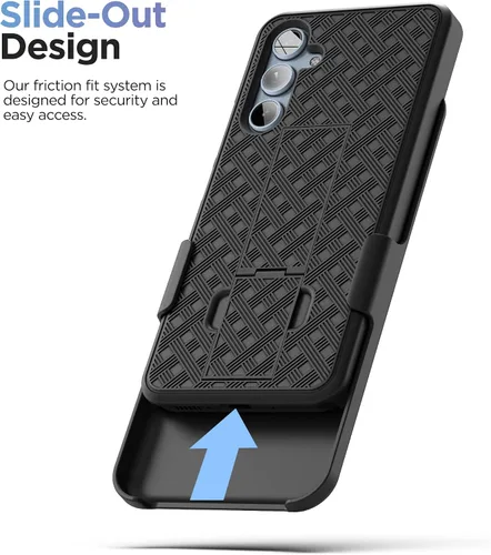 Vista 6 de DuraClip - Funda para Samsung Galaxy A54 5G con clip de funda y soporte (negro mate) (A54 5G)