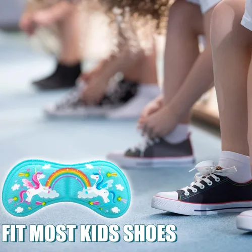 Vista 4 de Geyoga 12 piezas de insertos de zapatos para niños, agarre extra pegajoso, almohadillas de talón suaves para zapatos sueltos que evitan roces