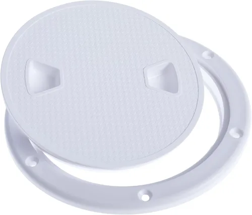Vista 6 de 2 Pack of 4/6/7 inch Boat Hatch White Round Non Slip Inspection Hatch Marine Boat Deck Access Hatch