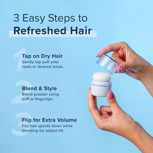 Vista 7 de Truhair Airlift Volume Refresh Powder – Polvo instantáneo para volumen y textura para el cabello para hombres y mujeres – Absorbe el aceite