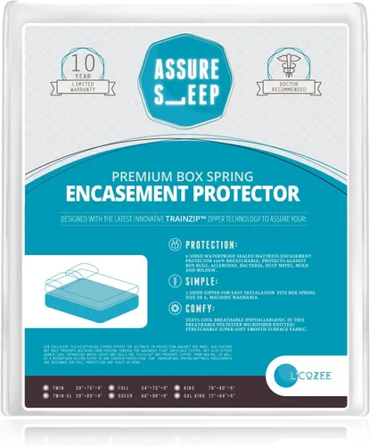 Vista 2 de L' Cozee - Protector de colchón impermeable a prueba de insectos con cremallera, protector de colchón – Protección completa contra insectos – Bed