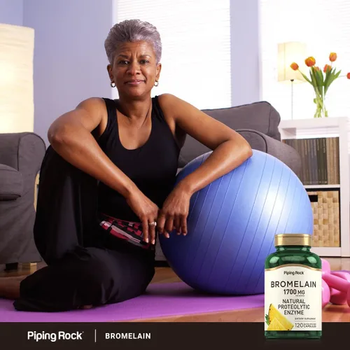Vista 6 de Piping Rock Suplemento de bromelina 1700 mg 120 Cápsulas Enzima de piña Sin OMG, sin gluten
