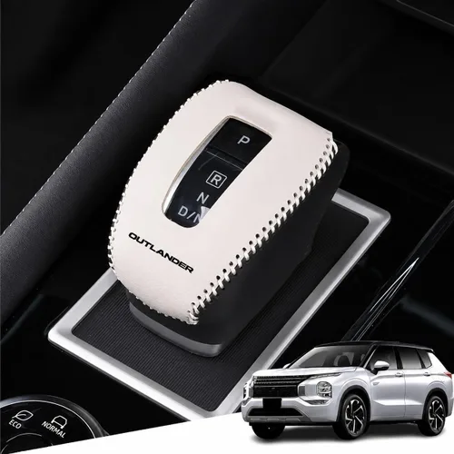 Vista 9 de Great-luck Funda Protectora de Perilla de Palanca de Cambios Automática de Cuero Genuino con Moldura, Accesorios Interiores Personalizados