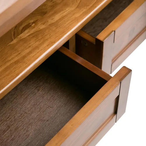 Vista 8 de SIMPLIHOME Warm Shaker - Mesa de centro de madera maciza de 48 pulgadas de ancho, color marrón
