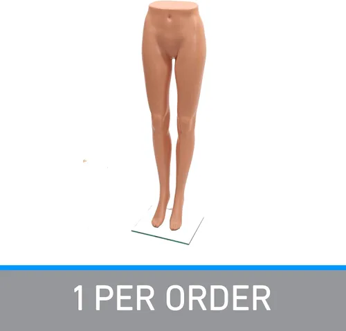 Vista 5 de SSWBasics Forma de pata de maniquí de plástico para mujer, altura 43 pulgadas, con base, plástico de medio cuerpo