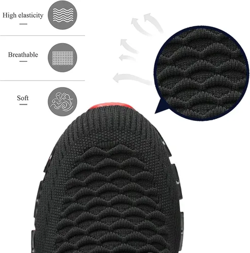 Vista 4 de Zapatos deportivos para hombre sin cordones para caminar y correr, tenis con diseño de hoja, informales, cómodos, antideslizantes, para el trabajo